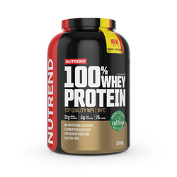 100% WHEY PROTEIN - BANÁN + JAHODA, 2250g