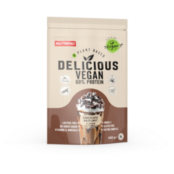 DELICIOUS VEGAN PROTEIN - čokoláda + lieskový orech, 450g