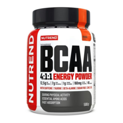 NUTREND BCAA 4:1:1 ENERGY POWDER, pomaranč, 500 g