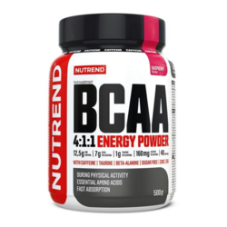 NUTREND BCAA 4:1:1 ENERGY POWDER, malina, 500g