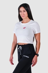 CROP TOP dámsky - pump yourself up, biela farba - 2023, veľkosť XS