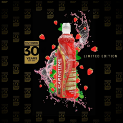 CARNITINE ACTIVITY DRINK, s kofeínom, jahoda + mäta, perlivá (zálohované), 750ml